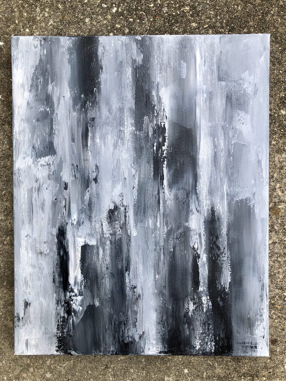 black, grey and white abstract art