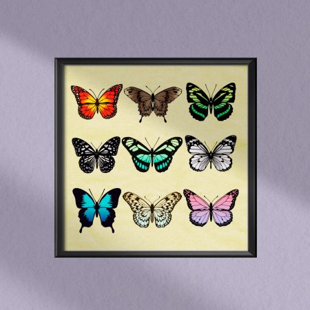 vintage butterfly poster