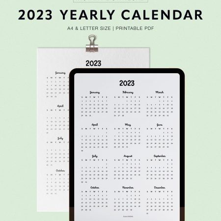 2023 yearly calendar overview