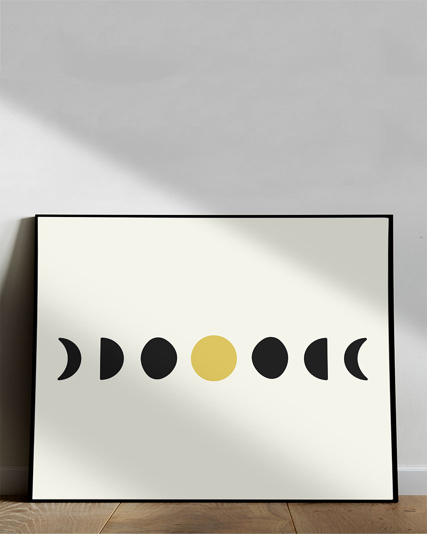 witchy wall art moon phases poster
