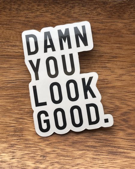 damn you look good sticker