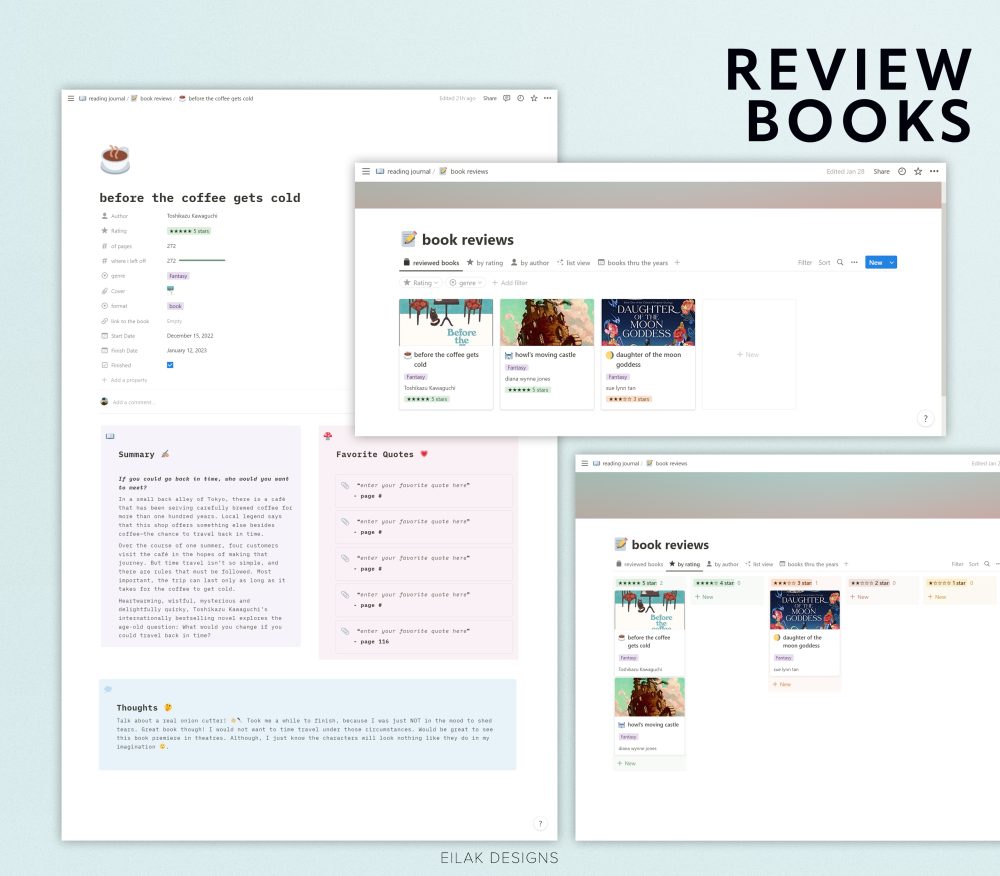 notion book review template