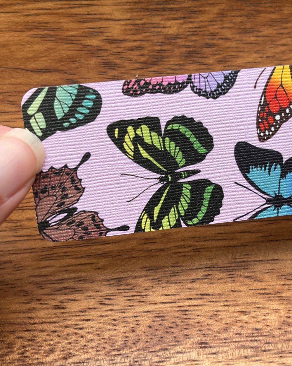 butterfly bookmark close up texture canvas