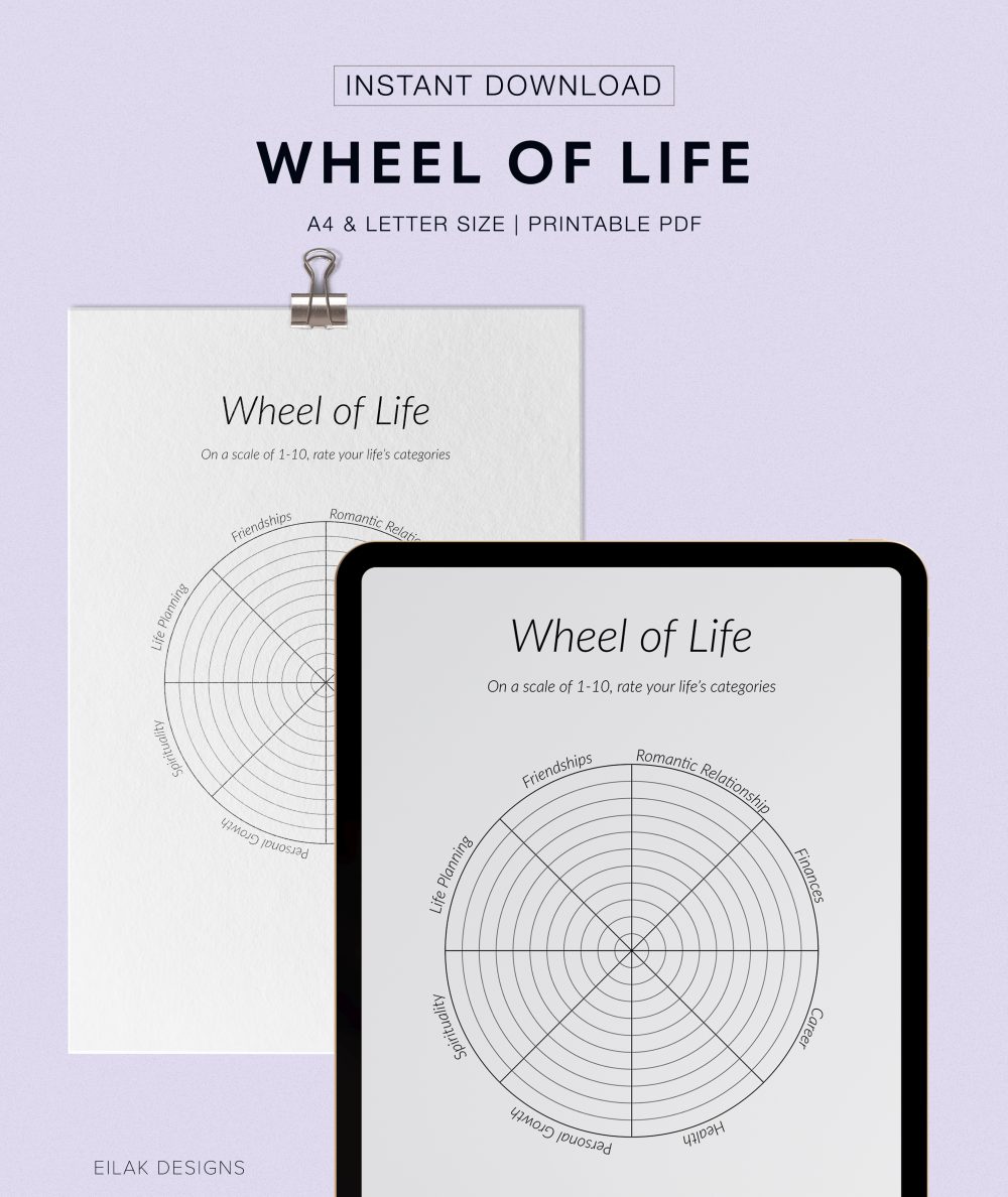wheel of life worksheet pdf